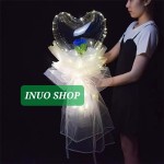 Globos led con rosa y luz parpadeante